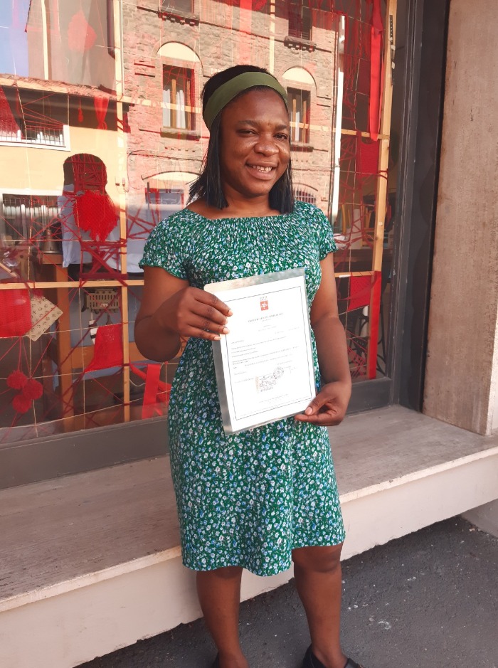 Blessing oggi ha ritirato il suo diploma